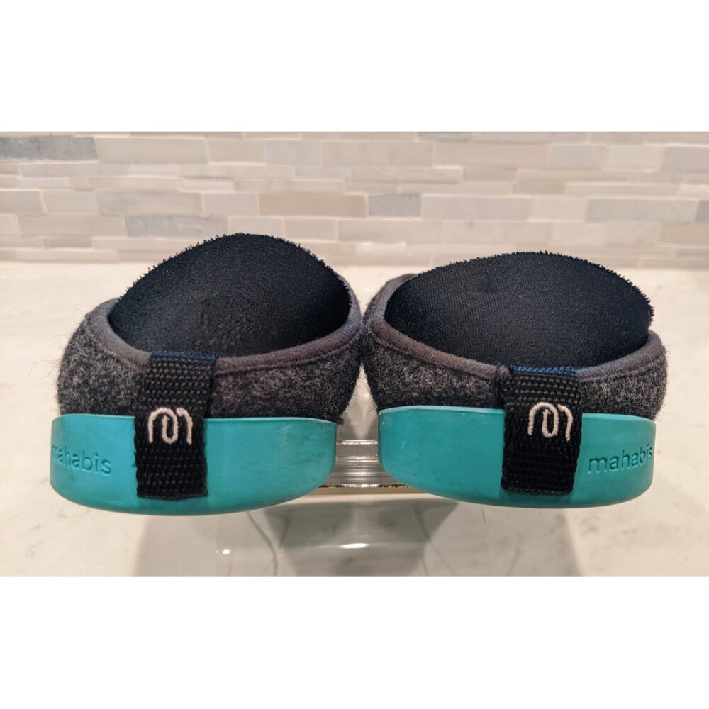 Mahabis Classic Gray Felt Shearling Detachable Slipper Women Size 39/ US 8 - Picture 4 of 12